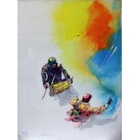 Hussain Chandio, 12 x 16 Inch, Acrylic on Canvas, Figurative Painting-AC-HC-102